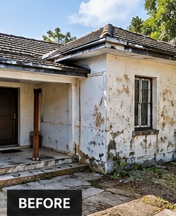 House exterior before renovation