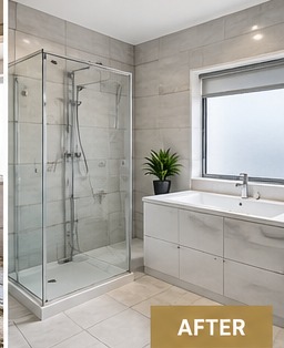 Bathroom after tiling