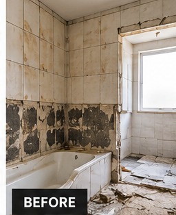 Bathroom before tiling