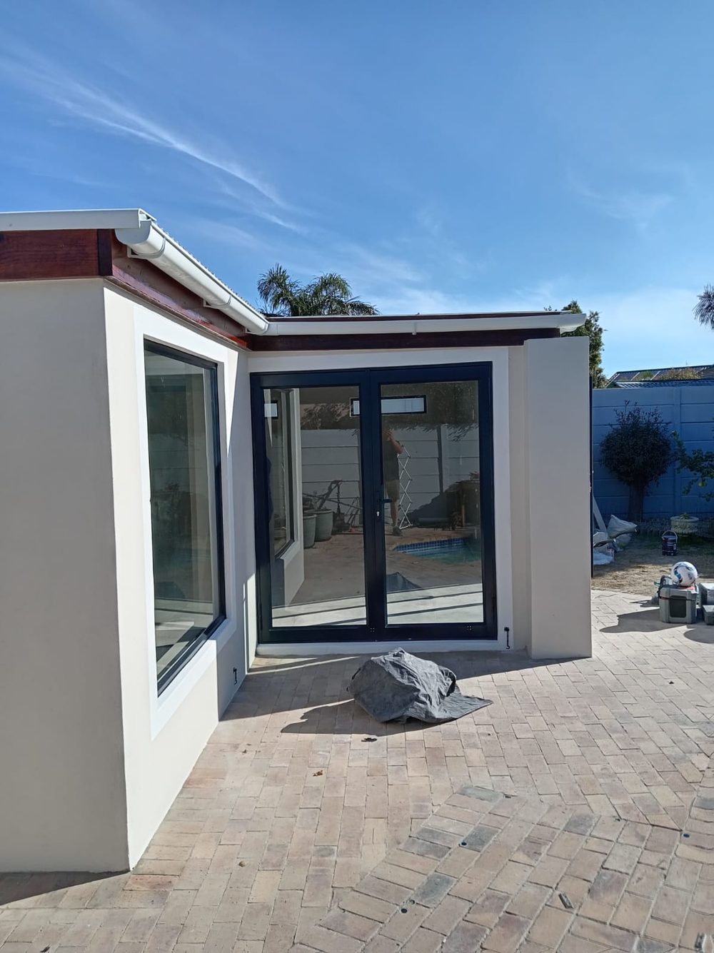 New sunroom exterior addition
